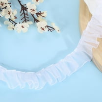 Uxcell Ruffle Lace Ribbon Trim Pleated Lace Fabric Trim 11 Yard White