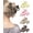4.1" Dark Brown+Light Brown+Off-White+Light Pink, variant on 4 Pack Cute Bow Claw Clip for Women, Nonslip Large Matte Strong Hold Bows Hair Clips for Thin and Thick Hair | Chic Hair Styling Accessories