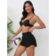 thumbnail image 6 of ANFERRY High Waisted Swim Shorts for Women Side Split Beach Board Short 2 in 1 Tankini Bottom with Pockets, 6 of 7
