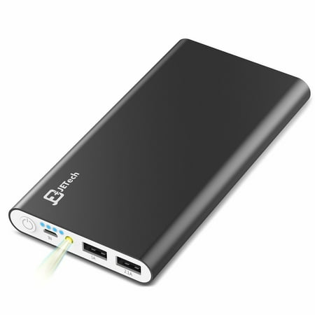 Power Bank, JETech 10,000mAh 2-Output Portable External Power Bank Battery Charger Pack for iPhone 6/5/4, iPad, iPod, Samsung Devices, Phones, Tablet PCs - (Best External Battery For Ipad 2)