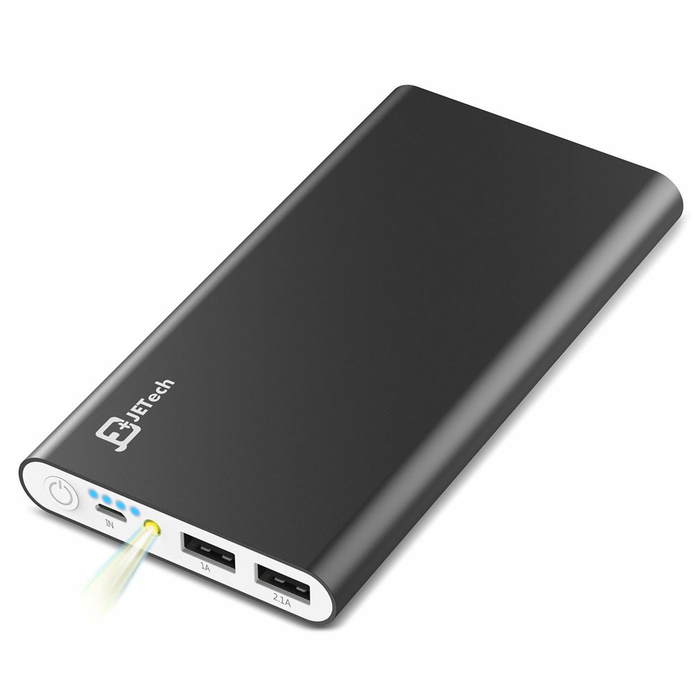 Power Bank, JETech 10,000mAh 2Output Portable External Power Bank