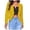 Yellow, variant on HJYCHN Jackets for Women Elegant Casual Solid Color Zipper Pockets Suit Thin Jacket Long Sleeve Womens Coat Khaki XXXXL