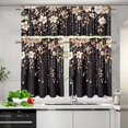 thumbnail image 5 of White Flower Beads Kitchen Curtain Valance and Tiers Set Kitchen Curtain Panels Kitchen Window Coverings Rod Pocket Window Tier Curtains Valance Set 3 Pcs Curtains Home Decor, 5 of 5