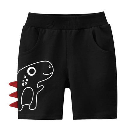 

Baby Toddler Boys Shorts Kids Jogger Shorts Summer Cotton Casual Cartoon Dinosaur Embroider Short Active Pants With Pockets For 3-4 Years