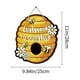 thumbnail image 3 of pstuiky Decoración del hogar Festival de las abejas Panal de abejas Bienvenido Letreros de madera Originalidad Letreros decorativos, 3 of 6
