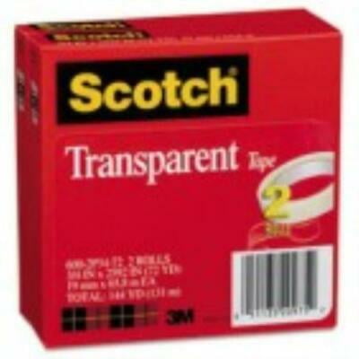 Scotch Transparent Tape 600 2P34 72, 3/4