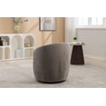 thumbnail image 6 of 360 Degree Chenille Swivel Chair, Modern Barrel Club Armchair with Metal Base for Living Room Bedroom, Gray, 6 of 7