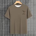thumbnail image 5 of kpoplk Men's Daily Essential T-Shirt Big and Tall Relaxed Fit Short Sleeve Crew Neck Soft Cotton Blend Graphic Print Tee Size XXL,Coffee, 5 of 7
