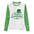 thumbnail image 4 of BLVB Womens St. Patrick's Day Shirts Long Sleeve Crewneck T Shirt Clover Shamrock Printed Tops Casual Festival Tunic Tee Tops, 4 of 4