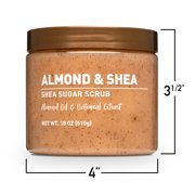 Shea Sugar Scrub, Almond and Shea, 18 oz