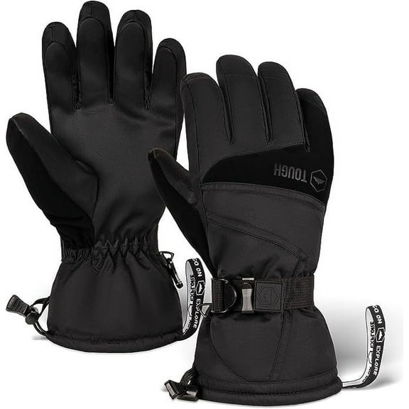 Tough Outdoors Ski & Snow Gloves - Waterproof Insulated Winter Gloves for Skiing, Snowboarding - Men & Women