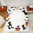 thumbnail image 4 of Manfei Cartoon Halloween Fitted Sheet Full,Pink Pastel Bat Bed Set,3pcs,1 Fitted Sheet and 2 Pillowcases, 4 of 6