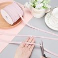 thumbnail image 3 of 80 Yards(73.15m)/Roll Cotton Tape Ribbons Herringbone Cotton Webbings 10mm Wide Flat Cotton Herringbone Cords for Knit Sewing DIY Crafts Light Pink Pink 1roll, 3 of 5