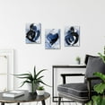 thumbnail image 2 of Hieng Blue and Black Wall Decor Abstract Couple Modern Paintings Canvas Prints Aesthetic Bathroom Decorations Unframed, 2 of 6