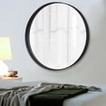 thumbnail image 4 of PAIHOME Black 18 Inch Round Bathroom Mirror, Metal Frame Circle Vanity Mirror for Bedroom, Living Room, 4 of 7