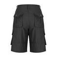 thumbnail image 4 of Womens Shorts Solid Color Stretched Waist Versatile Casual Pants Women's Cargo Shorts Comfy Loose Shorts Knee Length Shorts for Summer Casual, 4 of 7