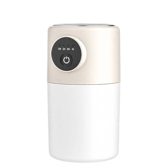 Portable Small Humidifier, 9.5 fl oz / 280ml Cold Mist Humidifier for Plants Indoor, USB Powered Desktop Humidifier with Night Light, Quiet Mini Humidifier, Beige