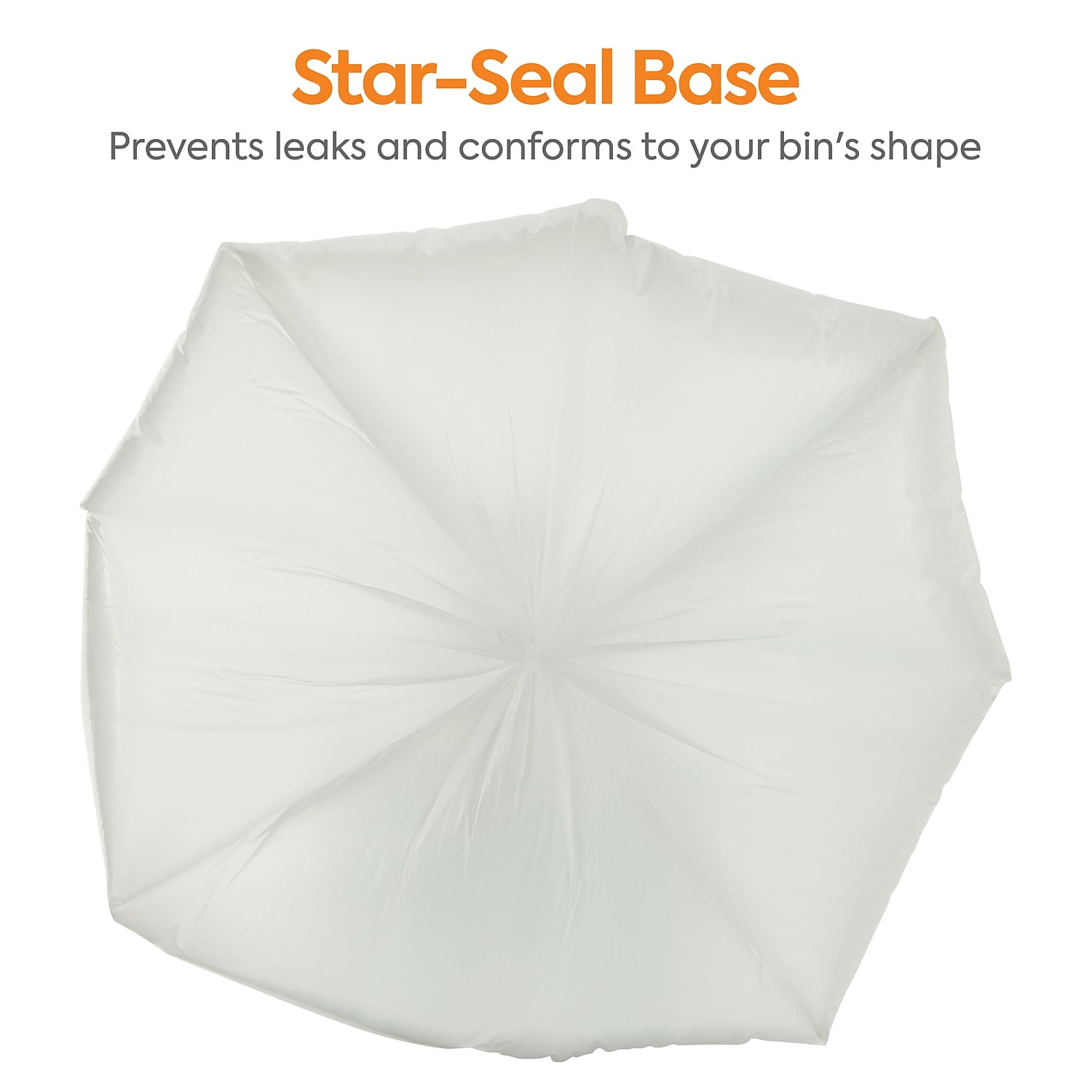 MyOfficeInnovations Trash Bags 4-7 Gallon 17x17 Low Density 0.35 Mil Clear 1000 CT 403704