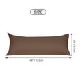 thumbnail image 2 of PiccoCasa Body Pillowcases Microfiber Pillow Cover with Zipper, Standard Brown 20"x48", 2 of 6