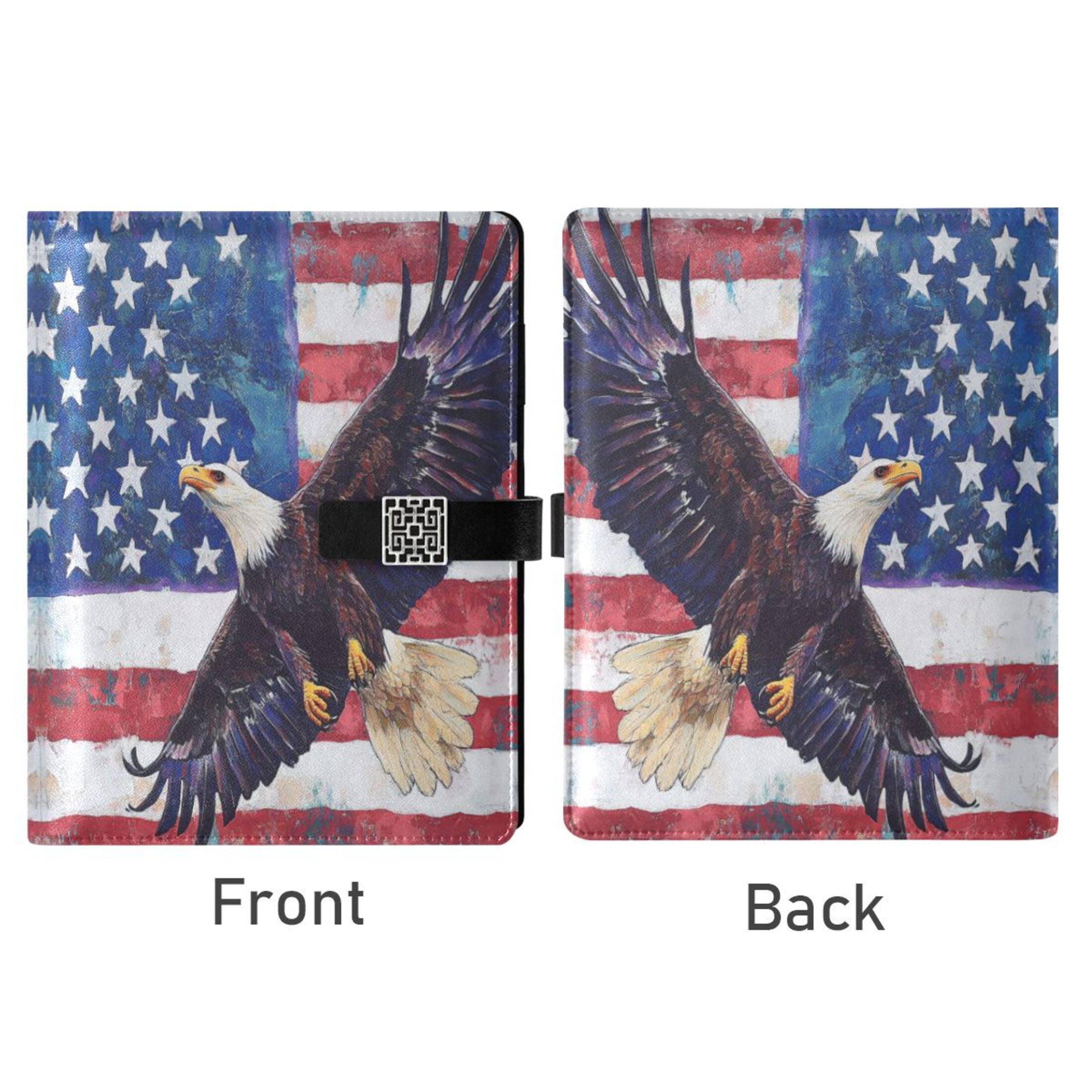 Leather Planner Leather Notebook Notebook Journal Binder Design Pen Pocket Design Convenient for Storage Cool Eagle Pattern