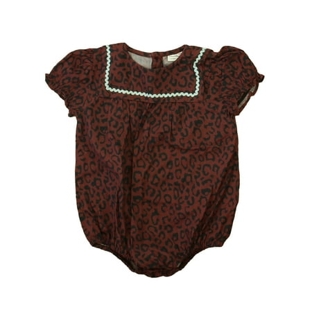 

Pre-owned Next Girls Brown Leopard Romper size: 9-12 Months