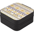 thumbnail image 3 of GZHJMY PU Leather Jewelry Box, Tribal Ethnic Motifs Travel Jewelry Case Portable Jewelry Organizer Storage Holder Boxes for Women Girls for Necklace Bracelet Earrings Rings, 3 of 7