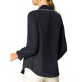 thumbnail image 3 of INSPIRE CHIC Chemises de Travail pour Femmes à Volants Doux Col Peter Pan Boutonnées, 3 of 7