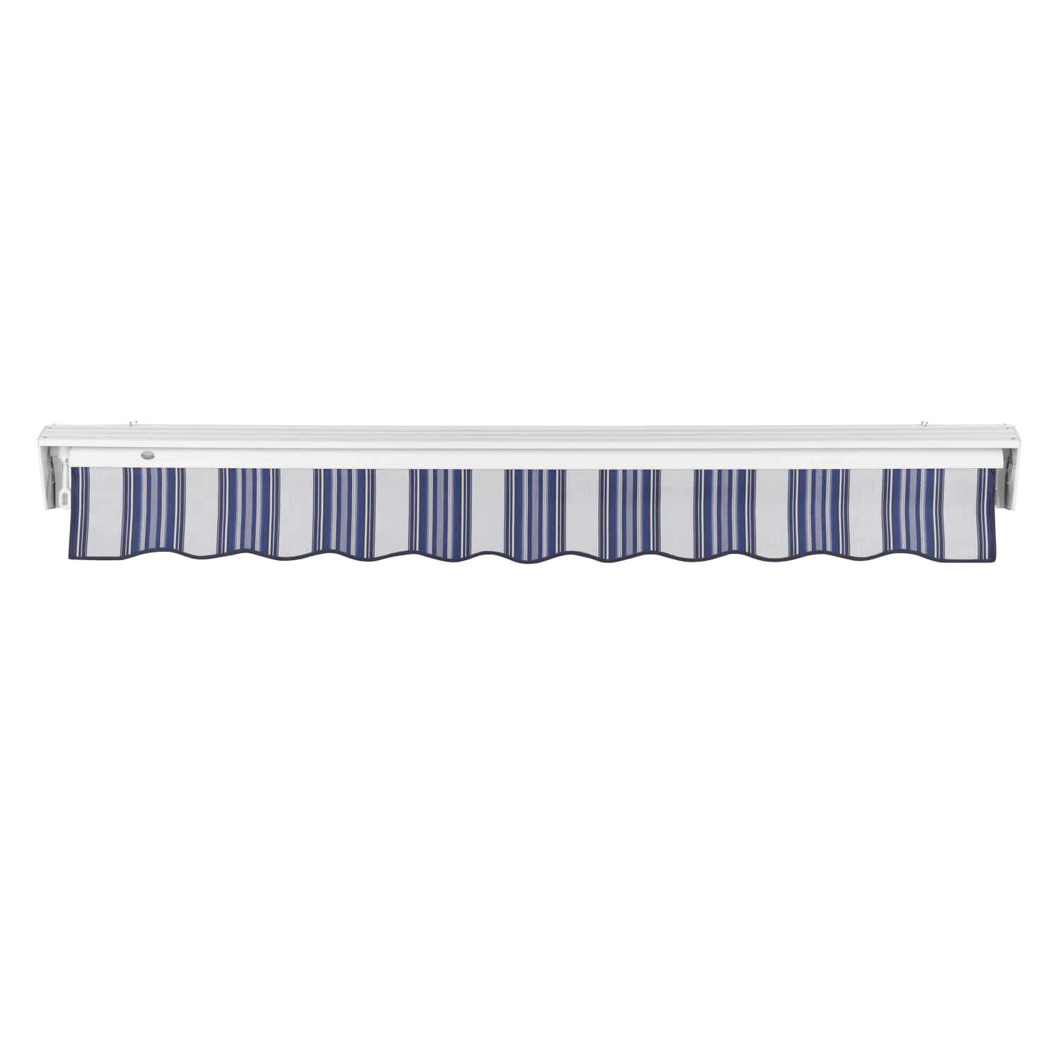 Awntech Destin Manual Retractable Awning, 18' x 10', Navy/Gray/White Multi