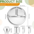 thumbnail image 2 of Juego de platos, cuencos y tazas de acero inoxidable Jinei, 30 unidades, 2 of 6