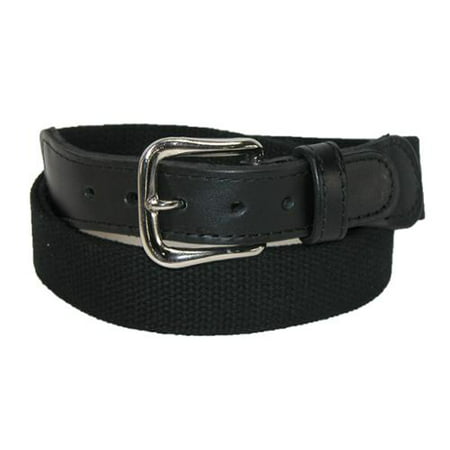 Men's Big & Tall Cotton Fabric Belt with Leather