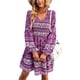 thumbnail image 5 of Vestido Fruncido Con Estampado Floral, Poliéster, Amigable Con La Piel, Lavable, A La Moda, Suave, Con Mangas Abullonadas, Para Mujer, Para Trabajo De Oficina ANGGREK Otros, 5 of 6