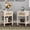White, variant on SICOTAS Rattan White Nightstands Set of 2, Modern Engineered Wood and Rattan End Tables with 1 Drawer