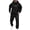 Black, variant on Men’s Matching Sweat Outfit Big and Tall Pullover Warm Tracksuit Sweatsuit Set Regular Fit Hooded Sweat Matching Set Ribbed Cuffs Fall Winter