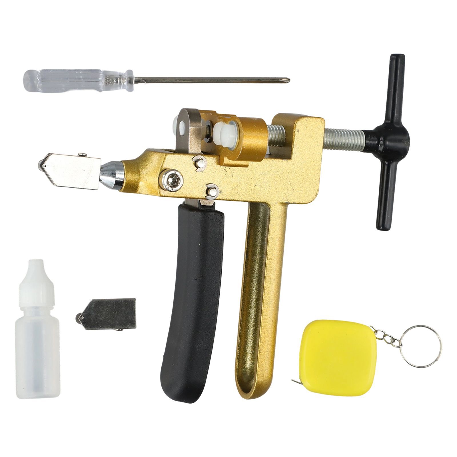 RANMEI Glass Cutter Set With Cutter Wheel, Tile Hole Opener, Diamond Demarcation Tool