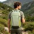 thumbnail image 7 of Hyknon Travel Backpack for Women Men, Large Capacity Lightweight Hiking Backpack, Minimalist Daily Leisure Sports Bag, Color Blocking Casual Bag, Daily Daypack for Camping Outdoor Activities, Green, 7 of 7