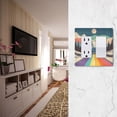 thumbnail image 5 of Yayeee Rocker Switch Wall Plate 3-Gang 6.5"x4.6" Home Decorative Outlet Cover, Colorful Road at Night, 5 of 6