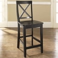 thumbnail image 2 of X-BACK BAR STOOL IN BLACK FINISH WITH 24 INCH SEAT HEIGHT. (SET OF TWO), 2 of 8