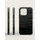 thumbnail image 1 of 1pc Black Crocodile Textured Anti-shock Soft Leather Phone Case With Fluted Design Tpu Craft For Iphone 14 Pro Max, 1 of 5