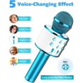 thumbnail image 5 of Paquete de 2 micrófonos de Karaoke para niños, micrófono inalámbrico Bluetooth para Karaoke, máquina de altavoz con micrófono portátil para cantar, 5 of 5