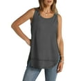 thumbnail image 5 of BLVB Women's Tank Tops Loose Crew Neck Sleeveless Summer Top for Women Side Split Tunic Cami Shirts, 5 of 7