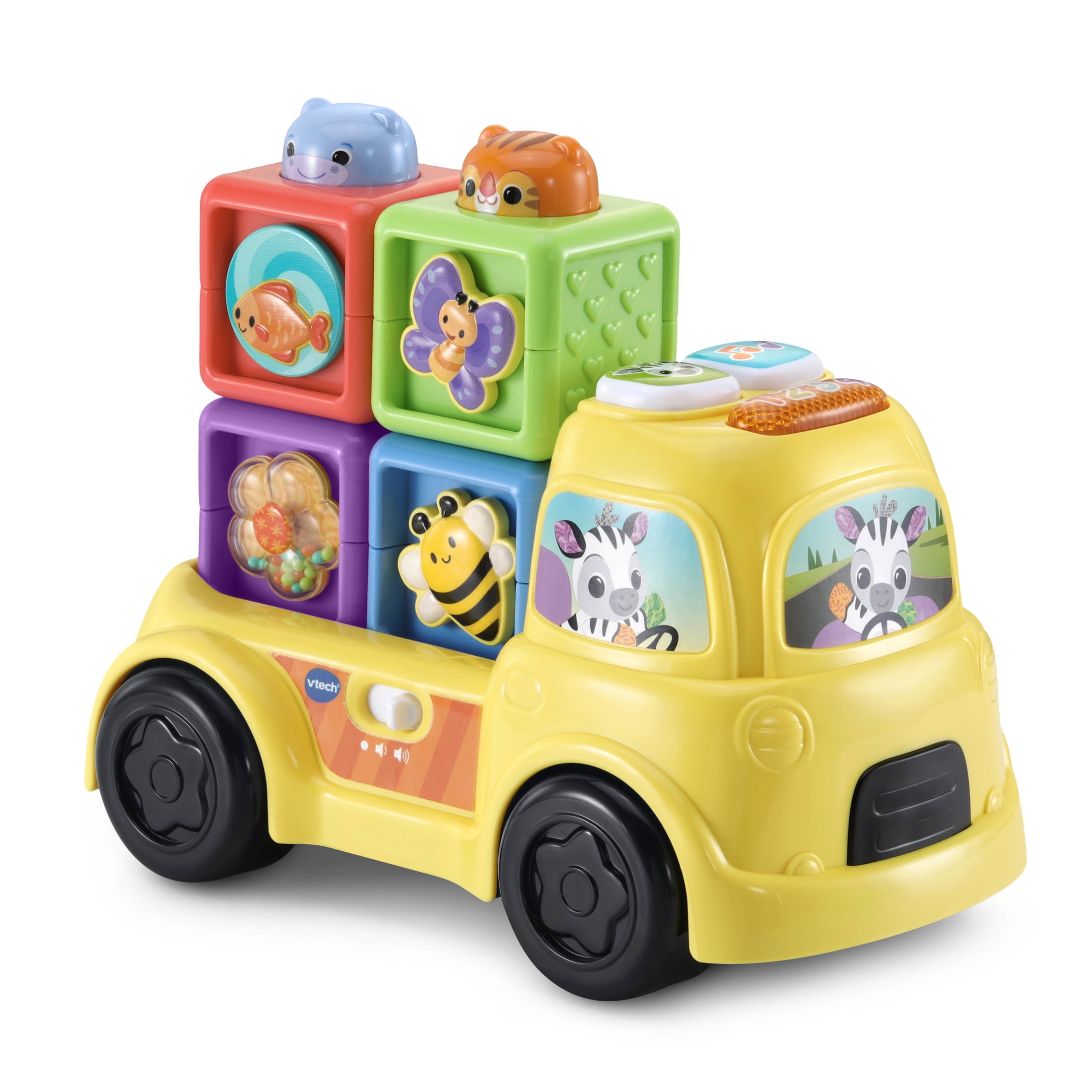 VTech Baby Beep & Go Blocks Truck Set, Ages 6+ Months, Includes 4 Colorful Animal Blocks