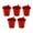 Red, variant on oshhni 5x Galvanized Metal Buckets Container Rustic Party Favors Sturdy Ice Buckets Orange
