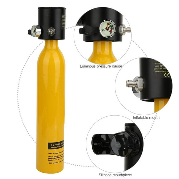 Fosa DivingEquipment Suit,500ML Diving Rebreather Underwater Emergency Oxygen Cylinder Portable Dive Equipment Suit,Portable Dive Equipment