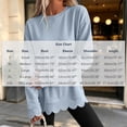 thumbnail image 4 of Womens Oversized Crewneck Sweatshirts Scalloped Casual Pullover Tops, 4 of 7