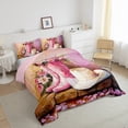 thumbnail image 3 of Manfei Pink Boot Comforter Sets Full Size, Princess Cowgirl Comforters & Duvets, Southwestern Reversible Bedding Full Comforter Set, Microfiber Bedroom Decoration, 3 Pieces, 3 of 8