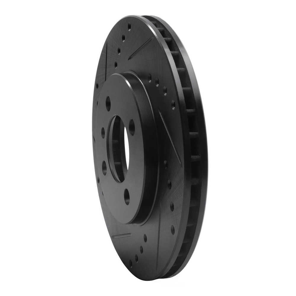 Dynamic Friction Company 633-31017L DFC Brake Rotor - Drilled And Slotted - Black