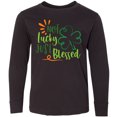 thumbnail image 3 of Inktastic St. Patrick's Day Not Lucky Just Blessed with Clover Long Sleeve Youth T-Shirt, 3 of 5
