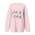 thumbnail image 4 of Patlollav Pntutb Womens Fall Winter Sweatshirts Halloween Glasses Girl Print Casual Sports Round-Neck Tracksuits, 4 of 6