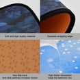thumbnail image 2 of 2-Piece Kitchen Rugs Set Non-Slip Mats Carpet Floor for Kitchen, Bathroom (19.7"x27.6" & 19.7"x47.2") Deep Blue Flower, 2 of 7