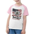 thumbnail image 2 of Boys Girls 4Th Of July Shirts Trendy Independence Day Flag Printed Tees Summer Raglan Sleeve Casual Short Sleeve T-Shirts Pink 7-8 Years, 2 of 7